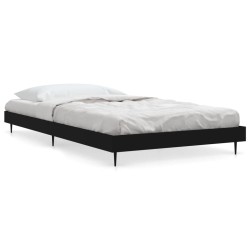 vidaXL Estructura de cama madera contrachapada negra 90x190 cm