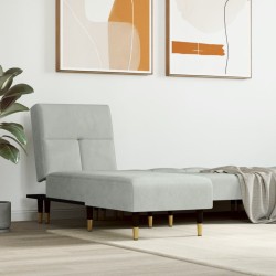 vidaXL Sofá diván de terciopelo gris claro