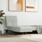 vidaXL Sofá diván de terciopelo gris claro vidaXL Sofá diván de terciopelo gris claro
