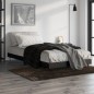 vidaXL Estructura de cama madera contrachapada negra 90x190 cm