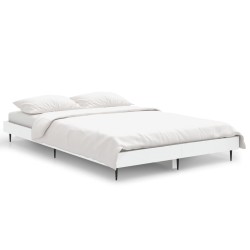 vidaXL Estructura de cama de madera contrachapada blanca 120x190 cm