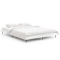 vidaXL Estructura de cama madera contrachapada blanco brillo 140x190cm