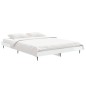 vidaXL Estructura de cama madera contrachapada blanco brillo 140x190cm