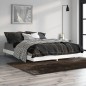 vidaXL Estructura de cama madera contrachapada blanco brillo 140x190cm