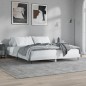 vidaXL Estructura de cama madera contrachapada blanco brillo 140x200cm vidaXL Estructura de cama madera contrachapada blanco brillo 140x200cm