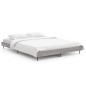 vidaXL Estructura de cama madera contrachapada gris Sonoma 135x190 cm