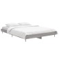 vidaXL Estructura de cama madera contrachapada gris Sonoma 135x190 cm