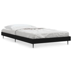 vidaXL Estructura de cama madera contrachapada negra 90x200 cm