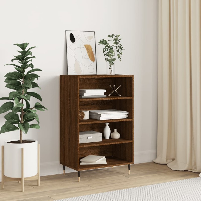 vidaXL Aparador alto madera de ingeniería marrón roble 57x35x90 cm vidaXL Aparador alto madera de ingeniería marrón roble 57x35x90 cm