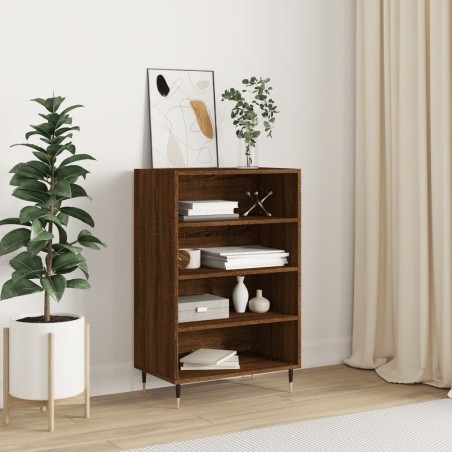vidaXL Aparador alto madera de ingeniería marrón roble 57x35x90 cm