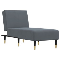 vidaXL Sofá diván de terciopelo gris oscuro