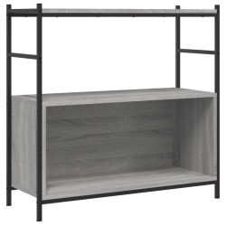 vidaXL Estantería hierro y madera ingeniería gris Sonoma 80x30x78,5 cm