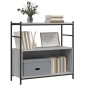 vidaXL Estantería hierro y madera ingeniería gris Sonoma 80x30x78,5 cm vidaXL Estantería hierro y madera ingeniería gris Sonoma 80x30x78,5 cm