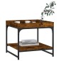 vidaXL Mesa de centro madera ingeniería roble ahumado 49,5x49,5x45 cm vidaXL Mesa de centro madera ingeniería roble ahumado 49,5x49,5x45 cm