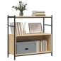 vidaXL Estantería hierro madera ingeniería roble Sonoma 80x30x78,5 cm vidaXL Estantería hierro madera ingeniería roble Sonoma 80x30x78,5 cm