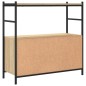 vidaXL Estantería hierro madera ingeniería roble Sonoma 80x30x78,5 cm vidaXL Estantería hierro madera ingeniería roble Sonoma 80x30x78,5 cm