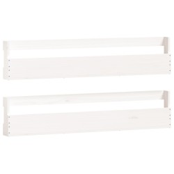 vidaXL Estantes zapatos de pared 2 uds madera pino blanco 110x9x23cm