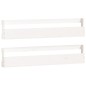 vidaXL Estantes zapatos de pared 2 uds madera pino blanco 110x9x23cm vidaXL Estantes zapatos de pared 2 uds madera pino blanco 110x9x23cm