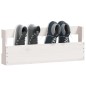 vidaXL Estantes de zapatos de pared 2 uds madera pino blanco 59x9x23cm vidaXL Estantes de zapatos de pared 2 uds madera pino blanco 59x9x23cm