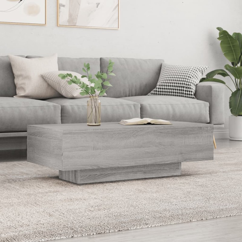 vidaXL Mesa de centro madera de ingeniería gris Sonoma 100x49,5x31 cm vidaXL Mesa de centro madera de ingeniería gris Sonoma 100x49,5x31 cm