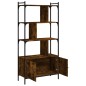 vidaXL Estantería con puertas madera roble ahumado 76,5x30x154,5 cm