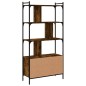 vidaXL Estantería con puertas madera roble ahumado 76,5x30x154,5 cm