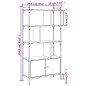 vidaXL Estantería con puertas madera roble ahumado 76,5x30x154,5 cm
