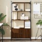 vidaXL Estantería con puertas madera marrón roble 76,5x30x154,5 cm vidaXL Estantería con puertas madera marrón roble 76,5x30x154,5 cm