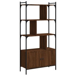 vidaXL Estantería con puertas madera marrón roble 76,5x30x154,5 cm