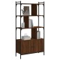 vidaXL Estantería con puertas madera marrón roble 76,5x30x154,5 cm vidaXL Estantería con puertas madera marrón roble 76,5x30x154,5 cm