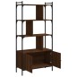 vidaXL Estantería con puertas madera marrón roble 76,5x30x154,5 cm vidaXL Estantería con puertas madera marrón roble 76,5x30x154,5 cm