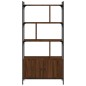 vidaXL Estantería con puertas madera marrón roble 76,5x30x154,5 cm vidaXL Estantería con puertas madera marrón roble 76,5x30x154,5 cm