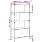 vidaXL Estantería con puertas madera marrón roble 76,5x30x154,5 cm vidaXL Estantería con puertas madera marrón roble 76,5x30x154,5 cm
