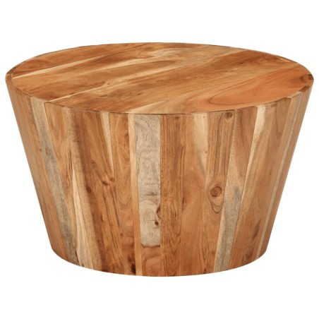 vidaXL Mesa de centro de madera maciza de acacia Ø52x30 cm