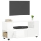 vidaXL Mueble de TV madera de ingeniería blanco brillo 102x34,5x43 cm vidaXL Mueble de TV madera de ingeniería blanco brillo 102x34,5x43 cm