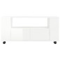vidaXL Mueble de TV madera de ingeniería blanco brillo 102x34,5x43 cm vidaXL Mueble de TV madera de ingeniería blanco brillo 102x34,5x43 cm