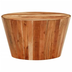 vidaXL Mesa de centro de madera maciza de acacia Ø52x30 cm