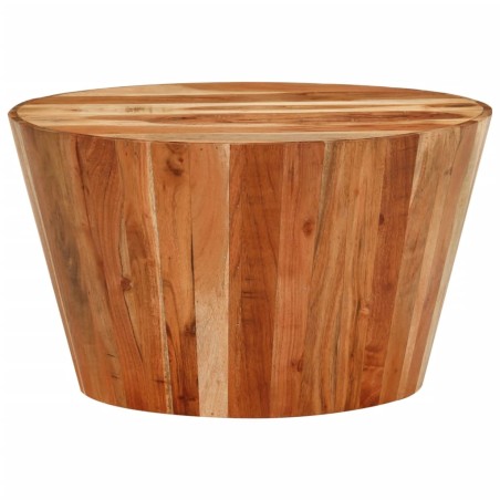 vidaXL Mesa de centro de madera maciza de acacia Ø52x30 cm