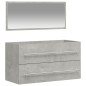 vidaXL Armario de baño con espejo madera de ingeniería gris hormigón vidaXL Armario de baño con espejo madera de ingeniería gris hormigón