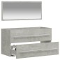vidaXL Armario de baño con espejo madera de ingeniería gris hormigón vidaXL Armario de baño con espejo madera de ingeniería gris hormigón