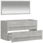 vidaXL Armario de baño con espejo madera de ingeniería gris hormigón vidaXL Armario de baño con espejo madera de ingeniería gris hormigón