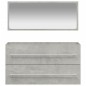 vidaXL Armario de baño con espejo madera de ingeniería gris hormigón vidaXL Armario de baño con espejo madera de ingeniería gris hormigón