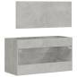 vidaXL Armario de baño con espejo madera de ingeniería gris hormigón vidaXL Armario de baño con espejo madera de ingeniería gris hormigón