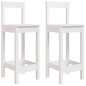 vidaXL Taburetes de cocina 2 uds madera de pino blanco 40x41,5x112 cm vidaXL Taburetes de cocina 2 uds madera de pino blanco 40x41,5x112 cm