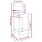 vidaXL Taburetes de cocina 2 uds madera de pino blanco 40x41,5x112 cm vidaXL Taburetes de cocina 2 uds madera de pino blanco 40x41,5x112 cm