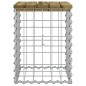 vidaXL Banco jardín diseño gaviones madera pino impregnada 33x31x42 cm vidaXL Banco jardín diseño gaviones madera pino impregnada 33x31x42 cm