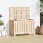 vidaXL Caja de almacenaje jardín madera maciza de pino 76x42,5x54 cm vidaXL Caja de almacenaje jardín madera maciza de pino 76x42,5x54 cm