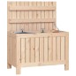 vidaXL Caja de almacenaje jardín madera maciza de pino 76x42,5x54 cm vidaXL Caja de almacenaje jardín madera maciza de pino 76x42,5x54 cm