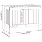 vidaXL Caja de almacenaje jardín madera maciza de pino 76x42,5x54 cm vidaXL Caja de almacenaje jardín madera maciza de pino 76x42,5x54 cm