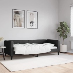 vidaXL Sofá cama tela negro 80x200 cm